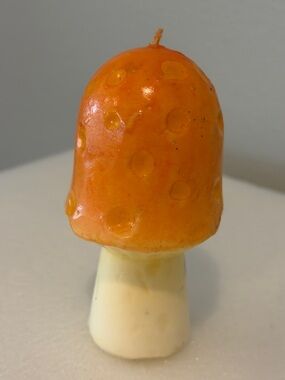 Vintage Orange Cream Mushroom Candle MCM